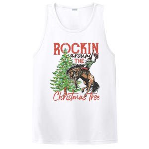 Rocking Around The Christmas Tree Christmas Cowboy Horse PosiCharge Competitor Tank