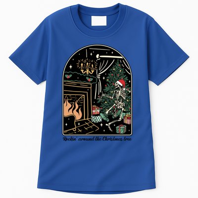 Rockin Around The Christmas Tree Skeleton Dancing Costume Gift Tall T-Shirt