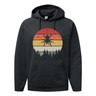 Retro Arachnid Tarantula Spider Performance Fleece Hoodie