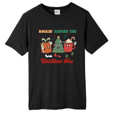 Rockin Around The Christmas Tree Hot Chocolate Cocoa Lovers Cute Gift Tall Fusion ChromaSoft Performance T-Shirt