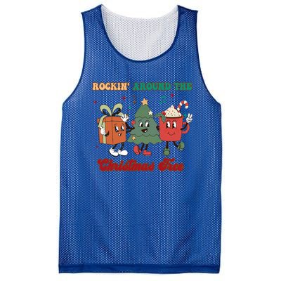 Rockin Around The Christmas Tree Hot Chocolate Cocoa Lovers Cute Gift Mesh Reversible Basketball Jersey Tank