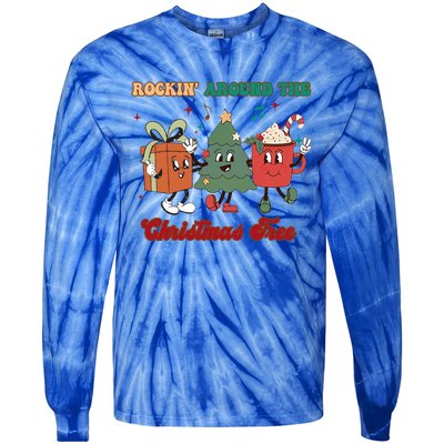 Rockin Around The Christmas Tree Hot Chocolate Cocoa Lovers Cute Gift Tie-Dye Long Sleeve Shirt