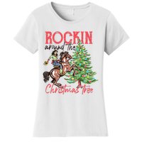 Rockin Around The Christmas Tree Western Cowboy Cowgirl Women's T-Shirt