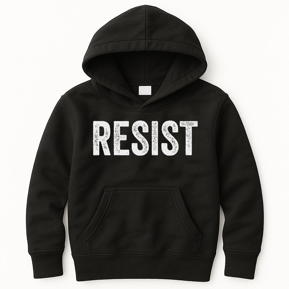Resist Anti Trump Protest March Political Defiant Kids Hoodie