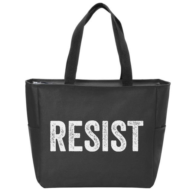 Resist Anti Trump Protest March Political Defiant Zip Tote Bag