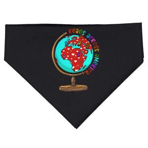 Reads Across That America Reading Lover Teacher Reader USA-Made Doggie Bandana