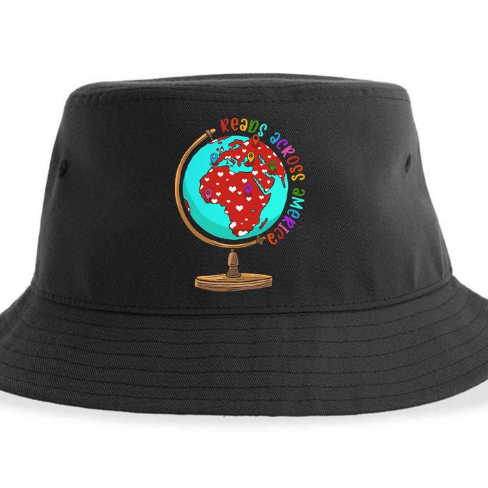 Reads Across That America Reading Lover Teacher Reader Sustainable Bucket Hat