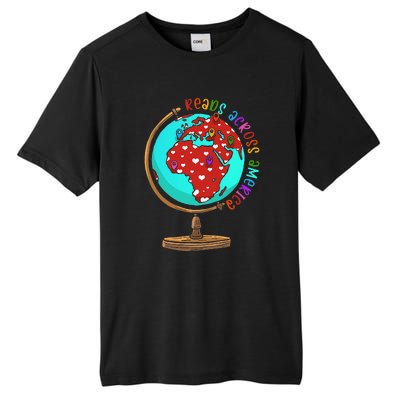 Reads Across That America Reading Lover Teacher Reader Tall Fusion ChromaSoft Performance T-Shirt