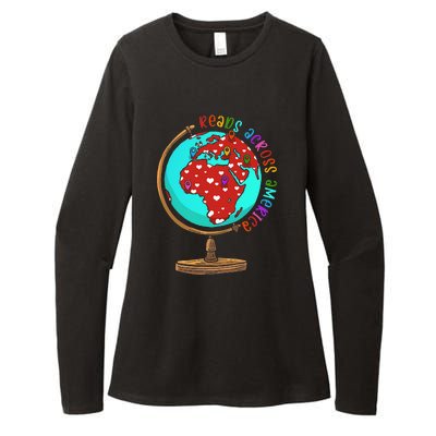 Reads Across That America Reading Lover Teacher Reader Womens CVC Long Sleeve Shirt