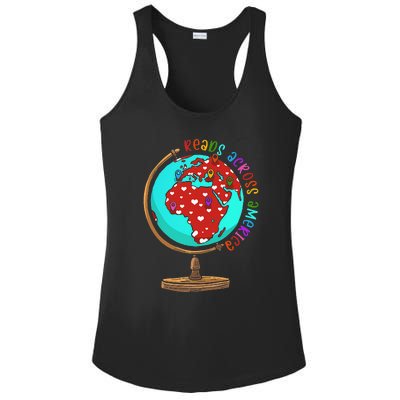 Reads Across That America Reading Lover Teacher Reader Ladies PosiCharge Competitor Racerback Tank