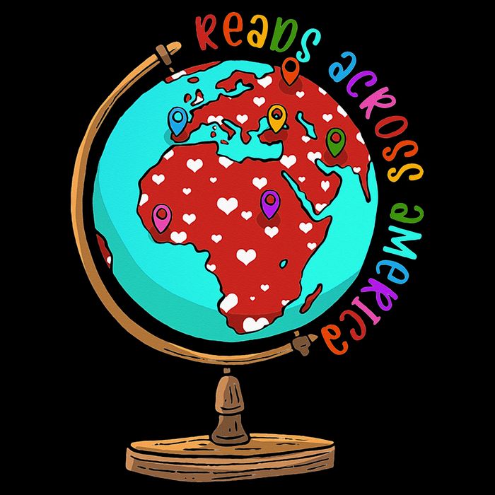 Reads Across That America Reading Lover Teacher Reader Cooling Performance Long Sleeve Crew