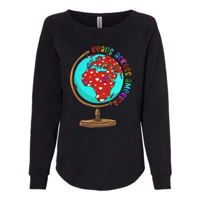 Reads Across That America Reading Lover Teacher Reader Womens California Wash Sweatshirt