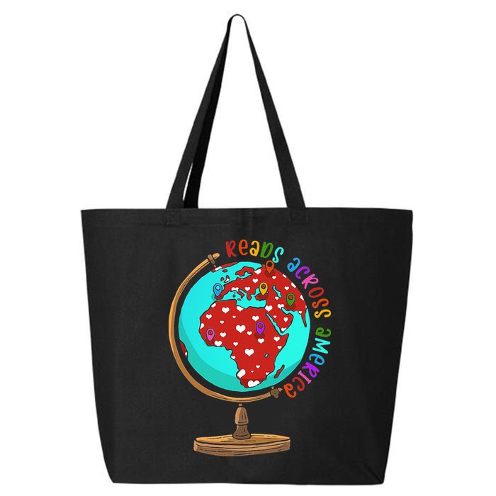 Reads Across That America Reading Lover Teacher Reader 25L Jumbo Tote