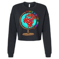 Reads Across That America Reading Lover Teacher Reader Cropped Pullover Crew