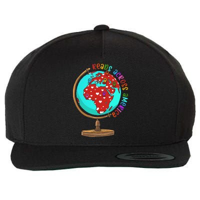 Reads Across That America Reading Lover Teacher Reader Wool Snapback Cap
