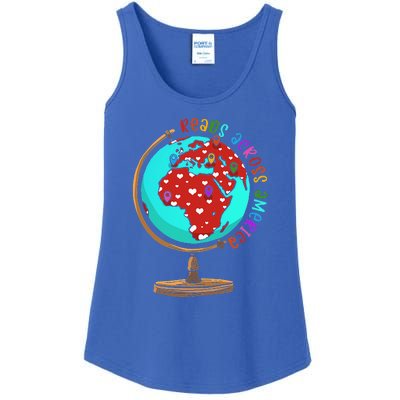 Reads Across That America Reading Lover Teacher Reader Ladies Essential Tank