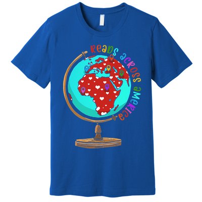 Reads Across That America Reading Lover Teacher Reader Premium T-Shirt