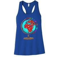 Reads Across That America Reading Lover Teacher Reader Women's Racerback Tank