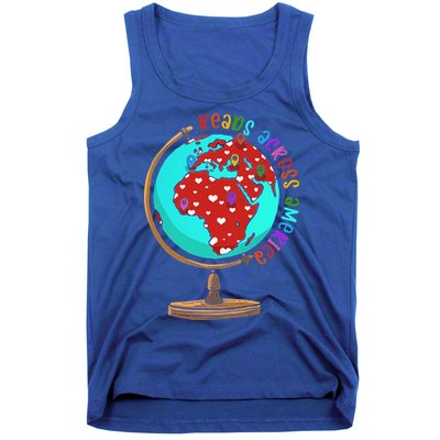 Reads Across That America Reading Lover Teacher Reader Tank Top