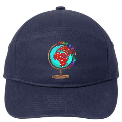 Reads Across That America Reading Lover Teacher Reader 7-Panel Snapback Hat