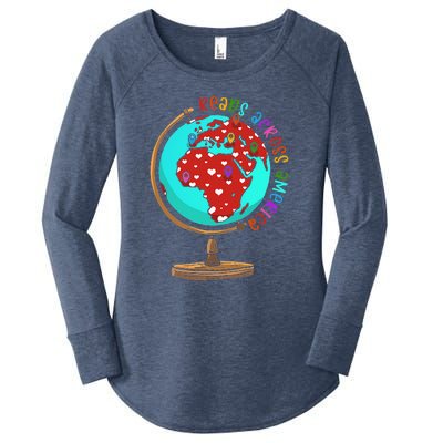 Reads Across That America Reading Lover Teacher Reader Women's Perfect Tri Tunic Long Sleeve Shirt