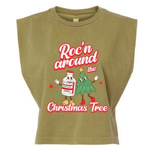 RocN Around The Christmas Tree Er Ed Rn Pacu Icu Nurse Xmas Funny Gift Garment-Dyed Women's Muscle Tee