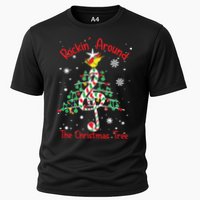 Rockin Around The Christmas Tree Music Note Music Teacher Cooling Performance Crew T-Shirt