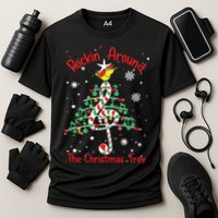 Rockin Around The Christmas Tree Music Note Music Teacher Cooling Performance Crew T-Shirt