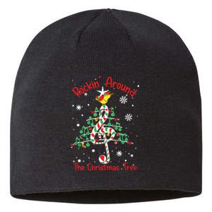 Rockin Around The Christmas Tree Music Note Music Teacher Sustainable Beanie