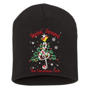 Rockin Around The Christmas Tree Music Note Music Teacher Short Acrylic Beanie