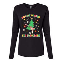 Rockin Around The Classroom Teacher Christmas Xmas Vibes Womens Cotton Relaxed Long Sleeve T-Shirt