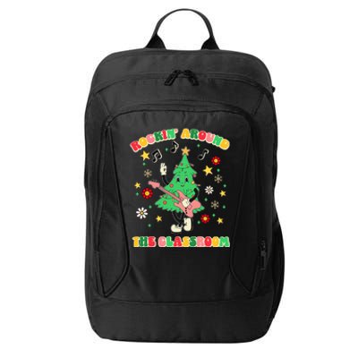 Rockin Around The Classroom Teacher Christmas Xmas Vibes City Backpack