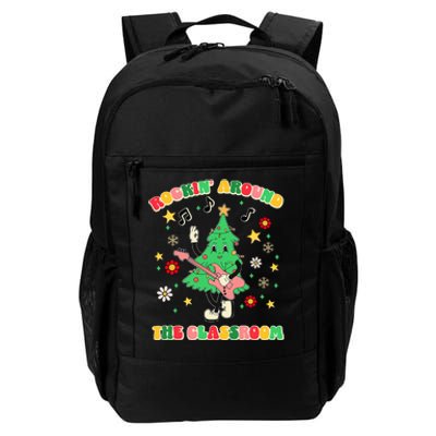 Rockin Around The Classroom Teacher Christmas Xmas Vibes Daily Commute Backpack