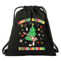 Rockin Around The Classroom Teacher Christmas Xmas Vibes Drawstring Bag