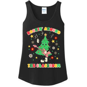 Rockin Around The Classroom Teacher Christmas Xmas Vibes Ladies Essential Tank