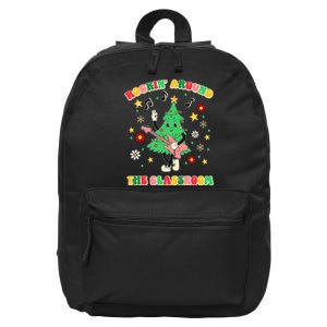 Rockin Around The Classroom Teacher Christmas Xmas Vibes 16 in Basic Backpack