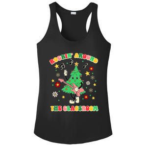 Rockin Around The Classroom Teacher Christmas Xmas Vibes Ladies PosiCharge Competitor Racerback Tank