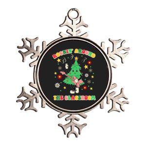 Rockin Around The Classroom Teacher Christmas Xmas Vibes Metallic Star Ornament