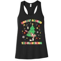 Rockin Around The Classroom Teacher Christmas Xmas Vibes Women's Racerback Tank