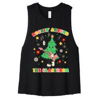 Rockin Around The Classroom Teacher Christmas Xmas Vibes Women's Racerback Cropped Tank