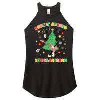 Rockin Around The Classroom Teacher Christmas Xmas Vibes Women's Perfect Tri Rocker Tank