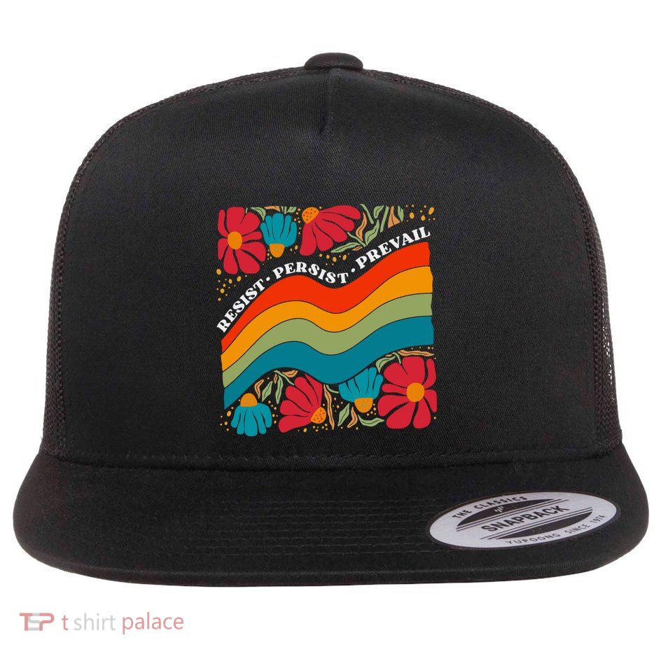 Resist Anti Trump Flat Bill Trucker Hat
