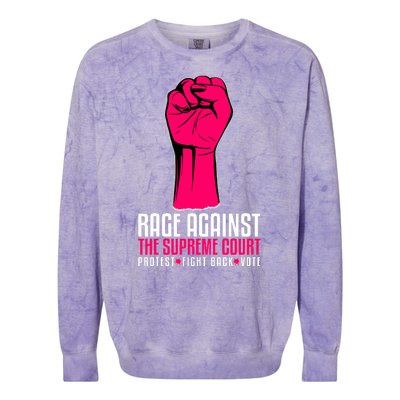 Rage Against The Spreme Court Protest Fight Back Vote Colorblast Crewneck Sweatshirt