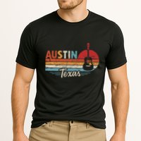 Retro Austin Texas Guitar Music Cooling Performance Crew T-Shirt