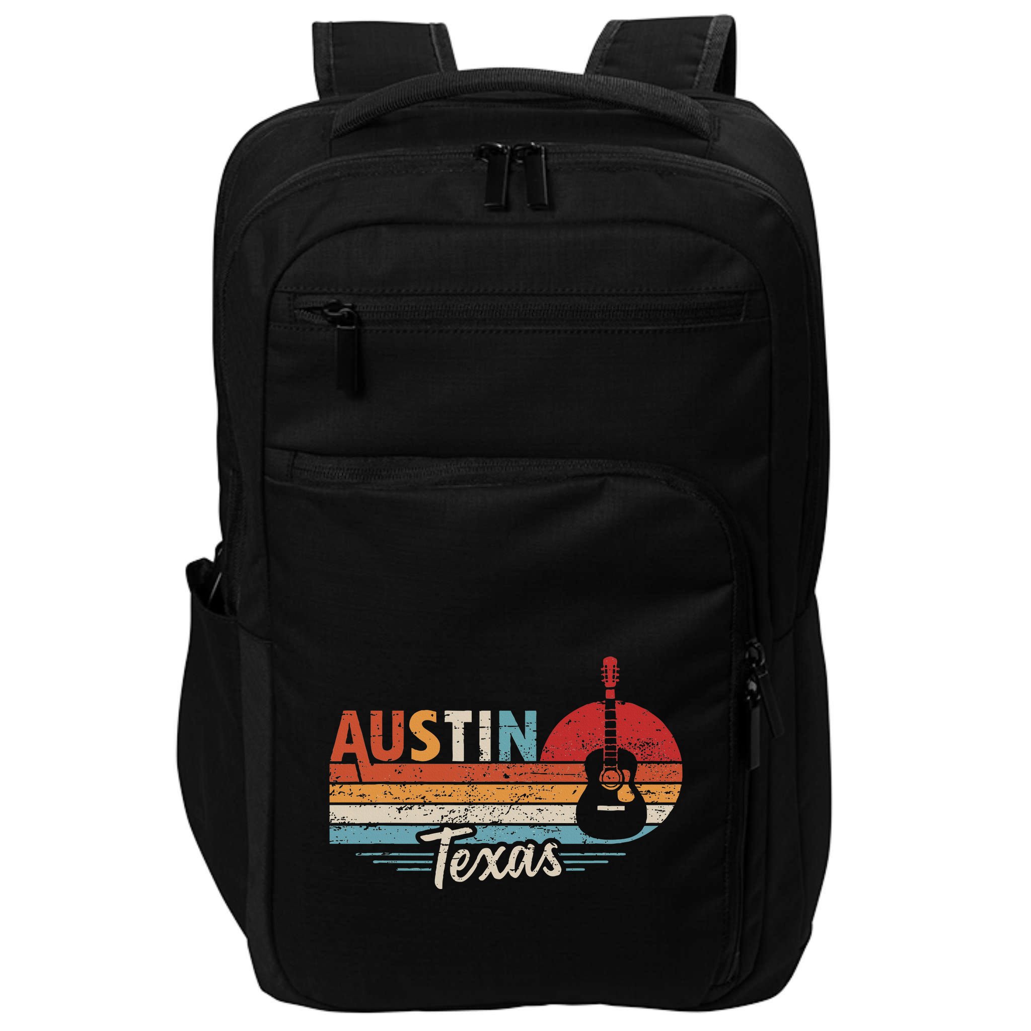 Retro Austin Texas Guitar Music Impact Tech Backpack