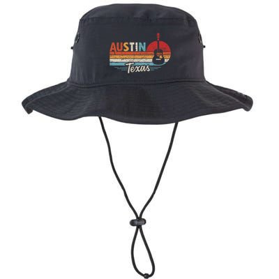 Retro Austin Texas Guitar Music Bucket Hat