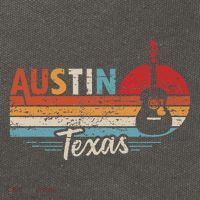 Retro Austin Texas Guitar Music Cotton Canvas Backpack