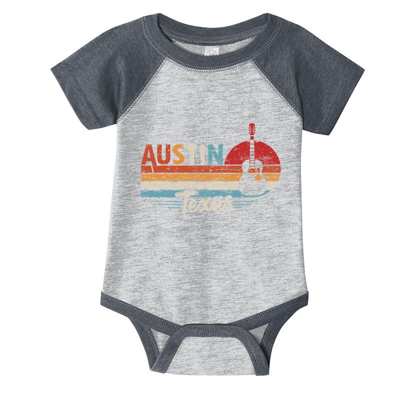 Retro Austin Texas Guitar Music Infant Baby Jersey Bodysuit