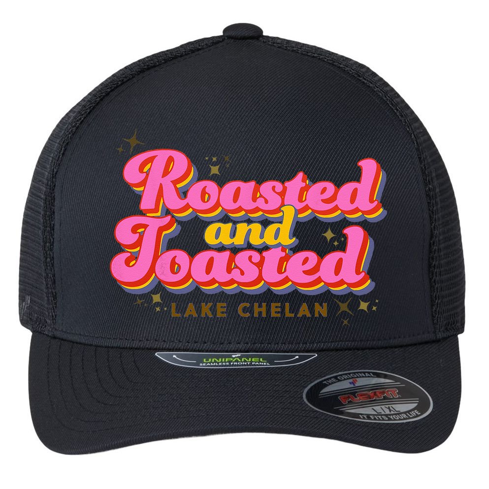 Roasted and Toasted Graphic Flexfit Unipanel Trucker Cap