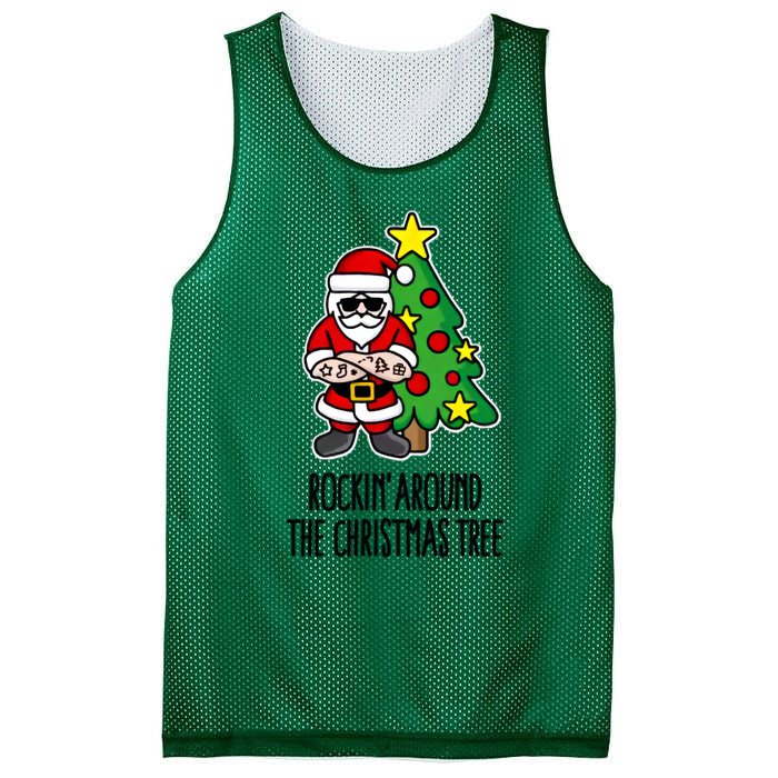 Rockin Around The Christmas Tree Mesh Reversible Basketball Jersey Tank